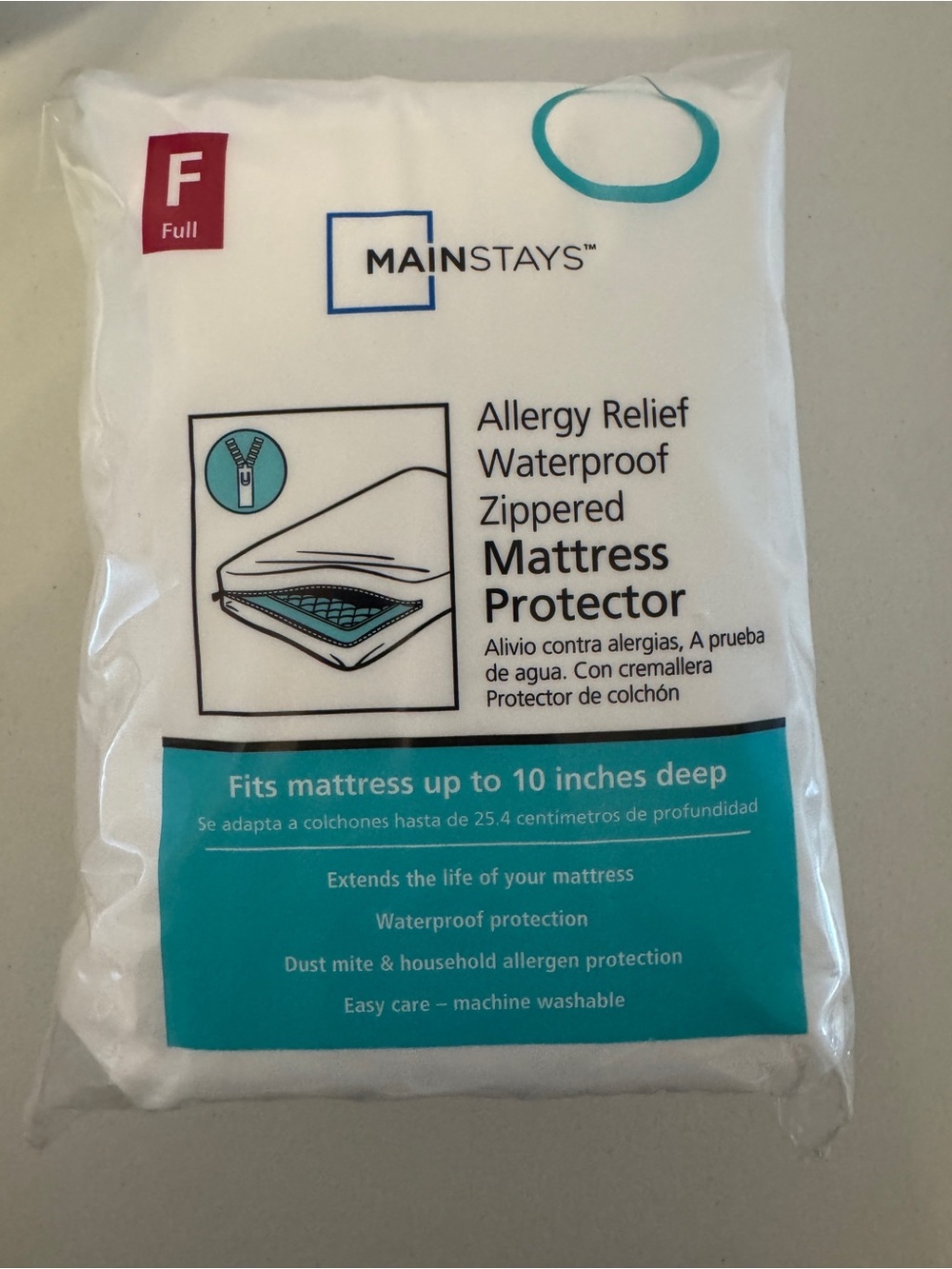 Waterproof Zippered Mattress Protector (Full) Allergy Relief